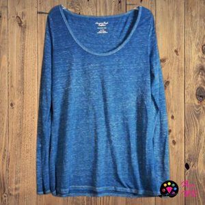 American Eagle Outfitters Teal Thin Long-sleeved Favorite T-shirt size XL